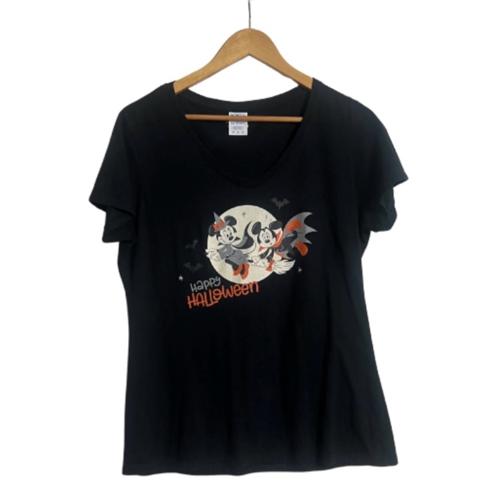 Disney Black and Orange Halloween Women's Tee